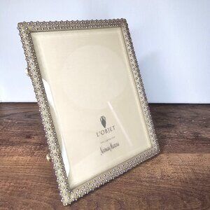 L’Objet for Neiman Marcus Gold Plated Rectangular Pave Picture Frame 5”x7”